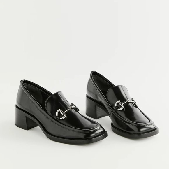 Reformation Shoes - Reformation - NWT Noah Heeled Loafer (Color: Black/Silver, Size: 6) Retail: $328